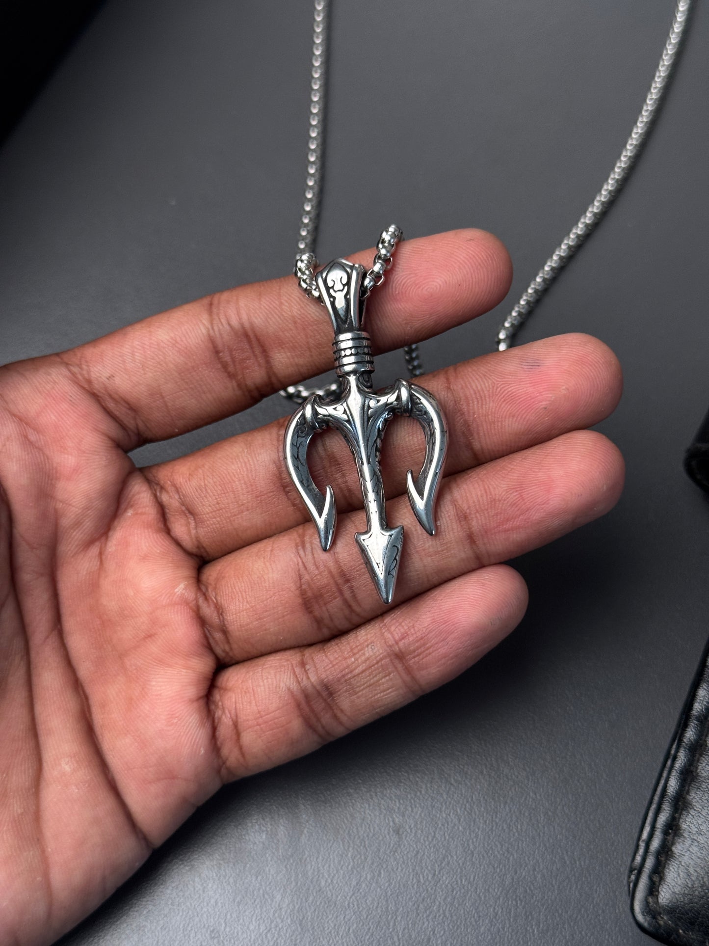 Trishul Stainless Steel necklace