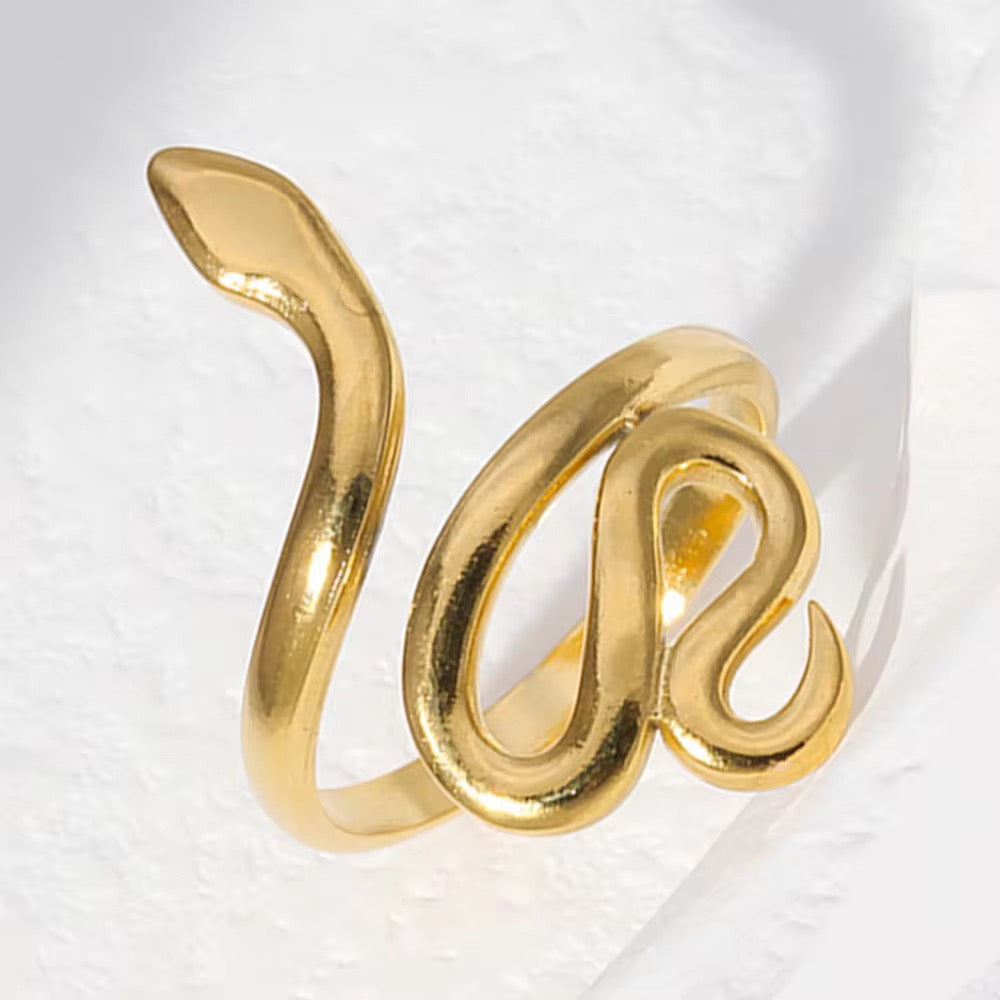 Snake stainless steel adjustable ring