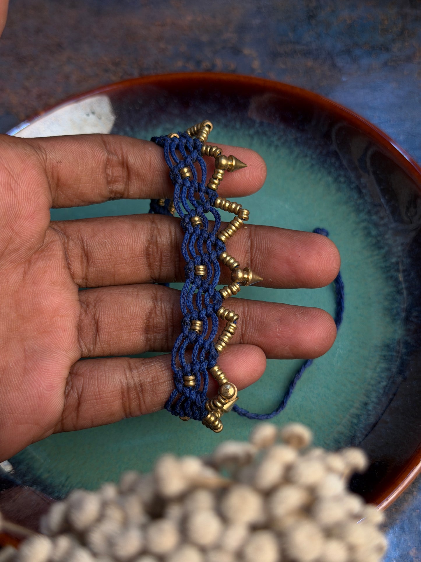 Macrame adjustable anklet / bracelet