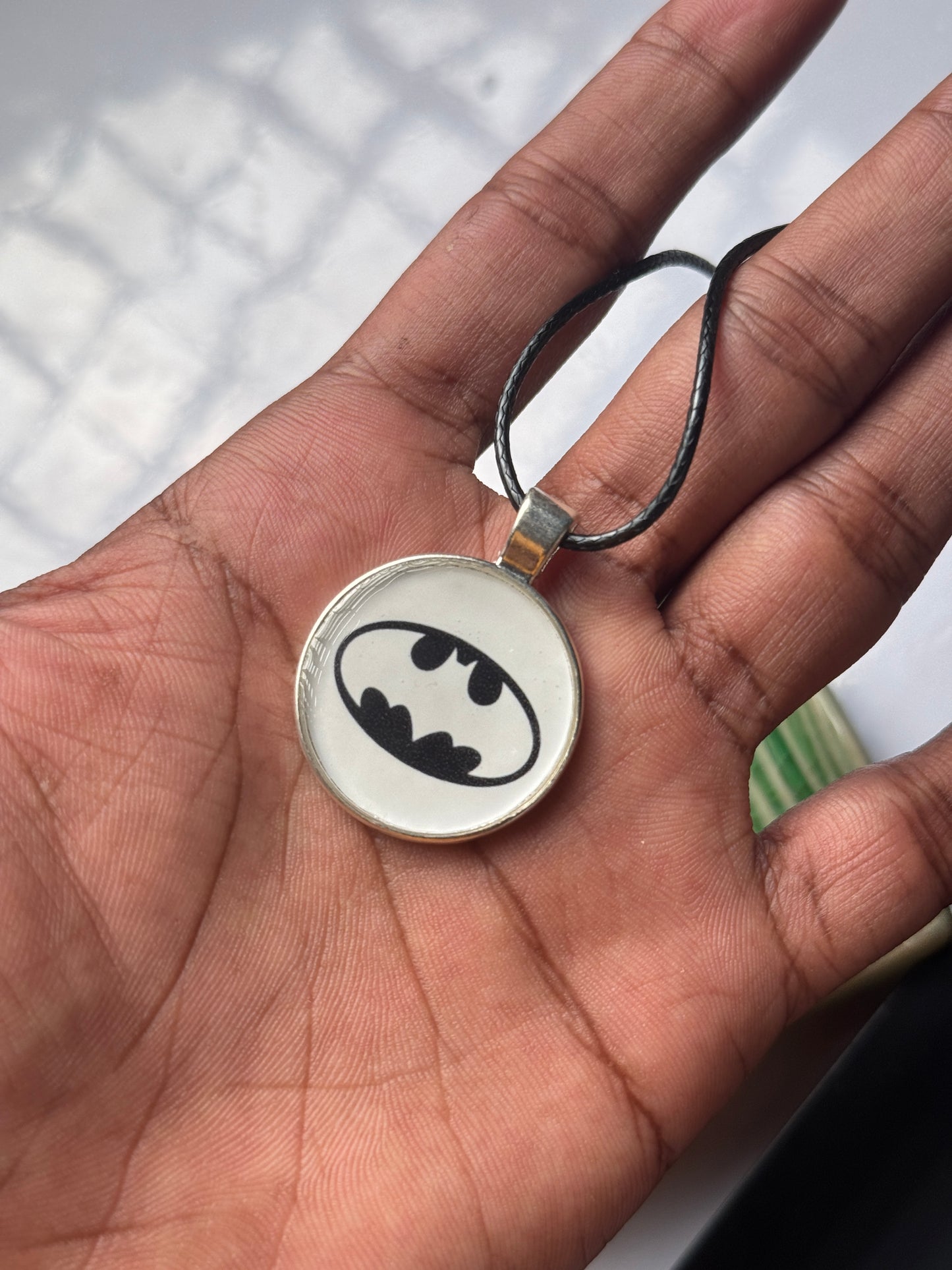 Batman resin necklace