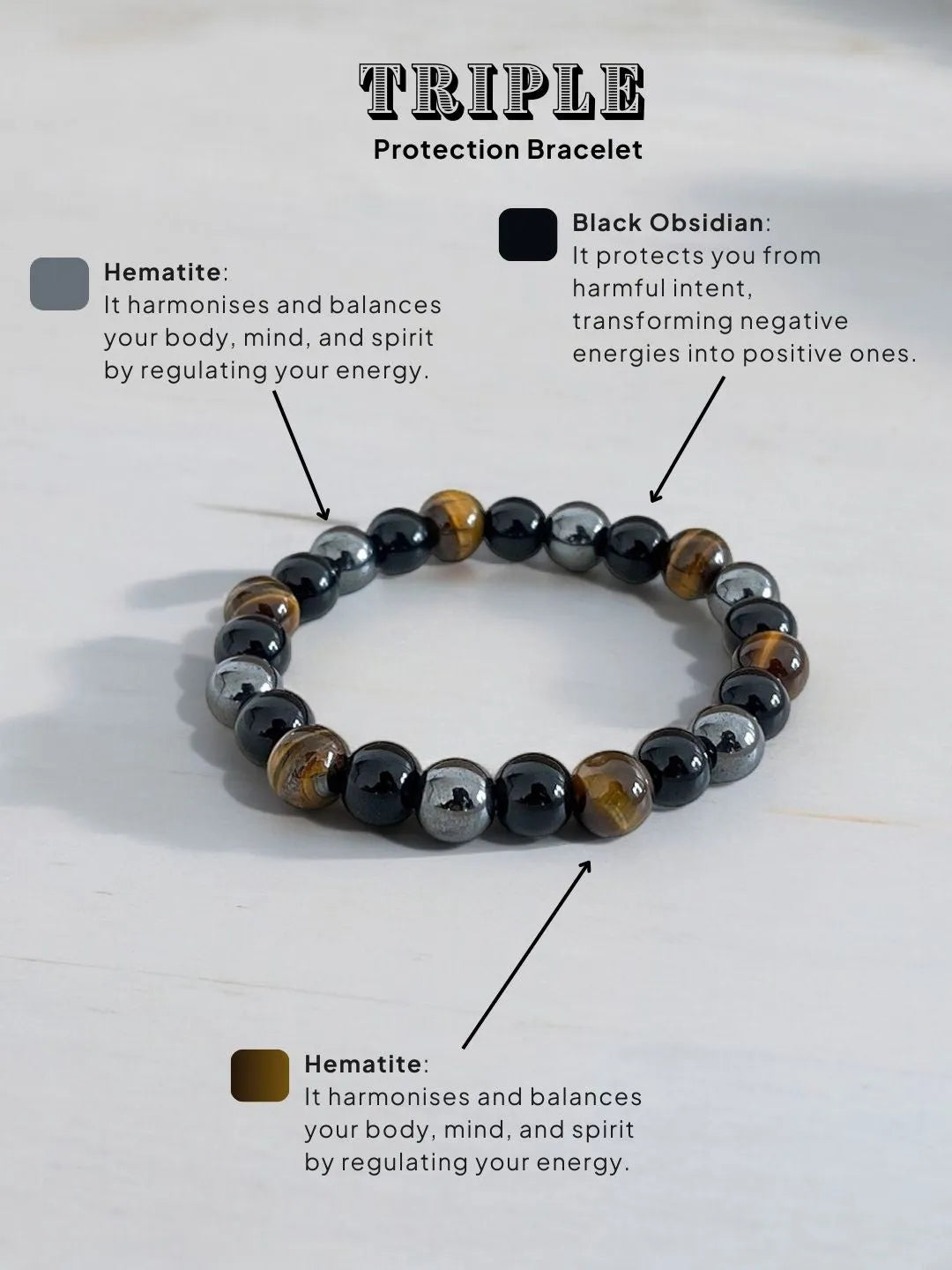 Triple protection bracelet