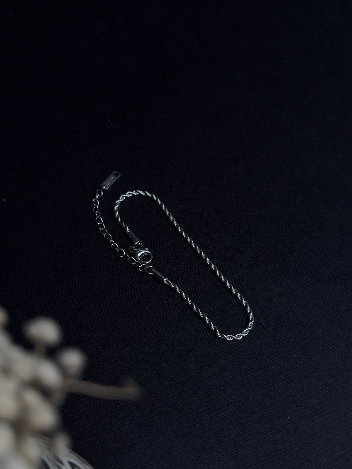 Stainless steel twisted rope type adjustable bracelet