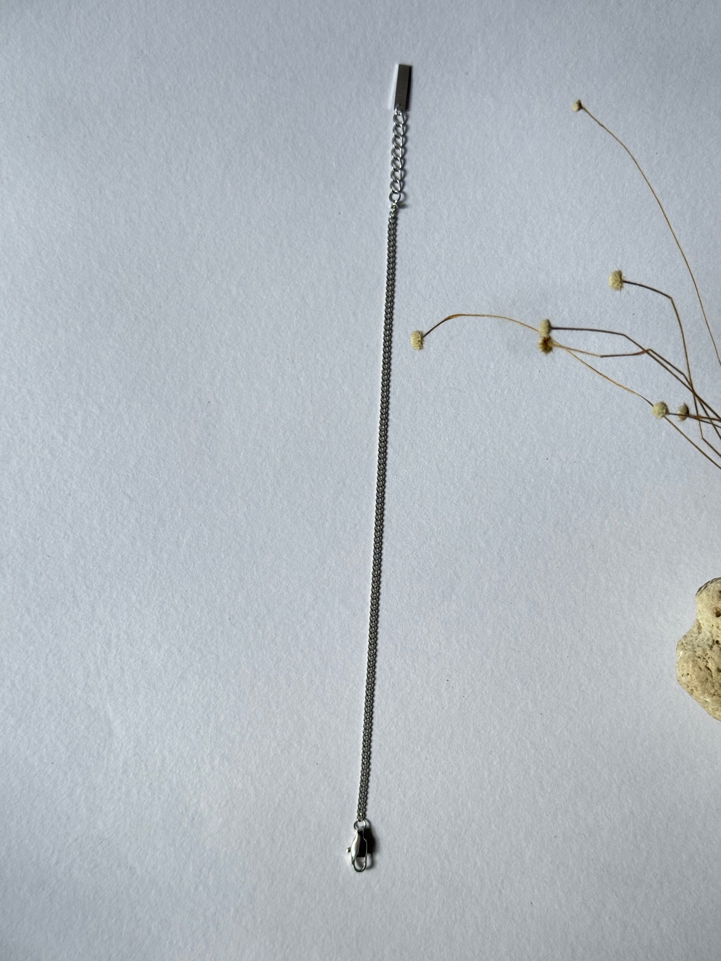 Minimal stainless steel cable bracelet