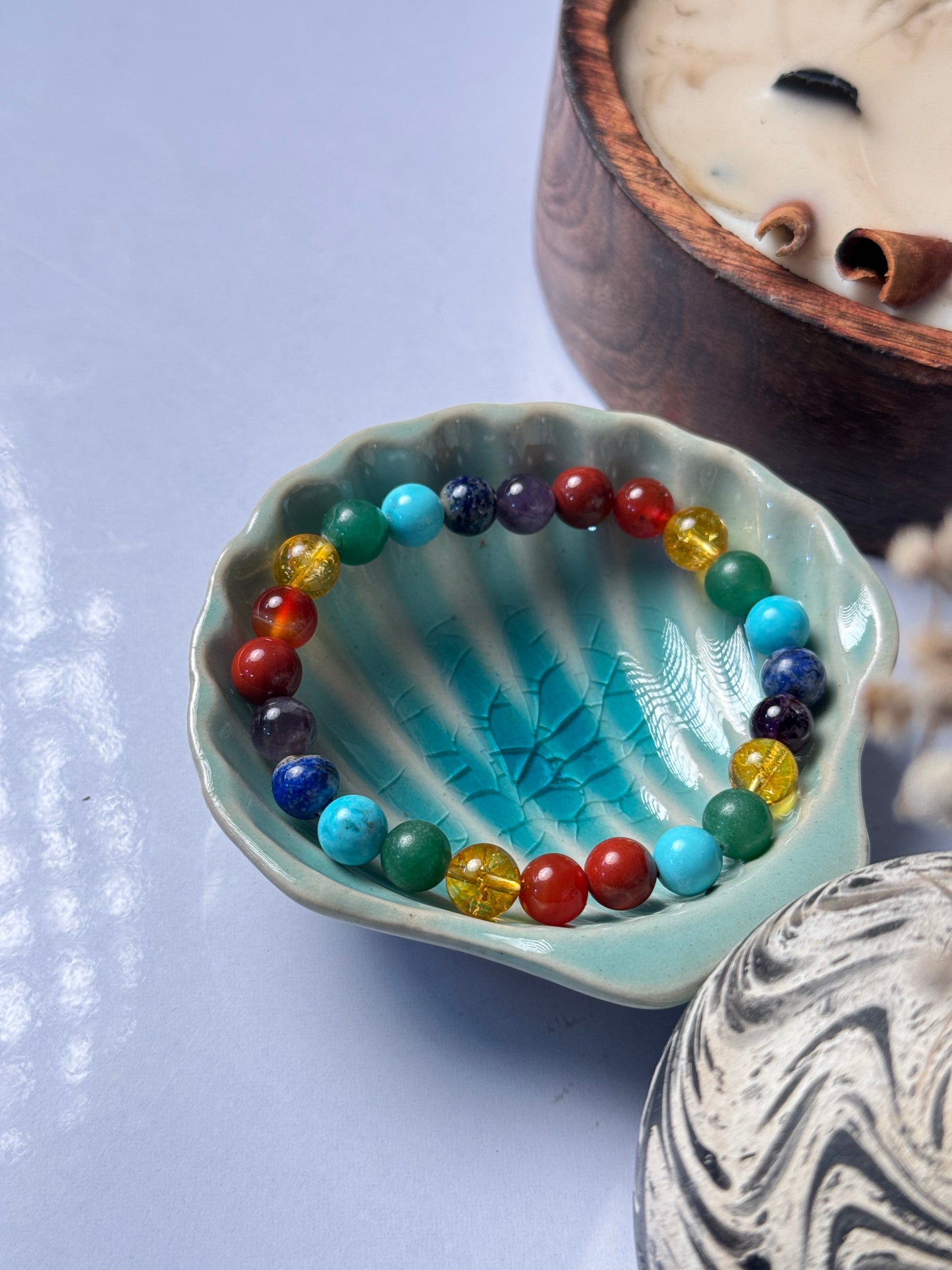 7 chakra natural stone bracelet