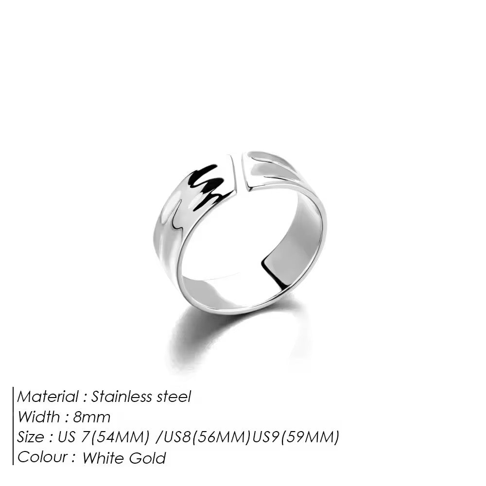Uneven shaped adjustable stainless steel adjustable ring
