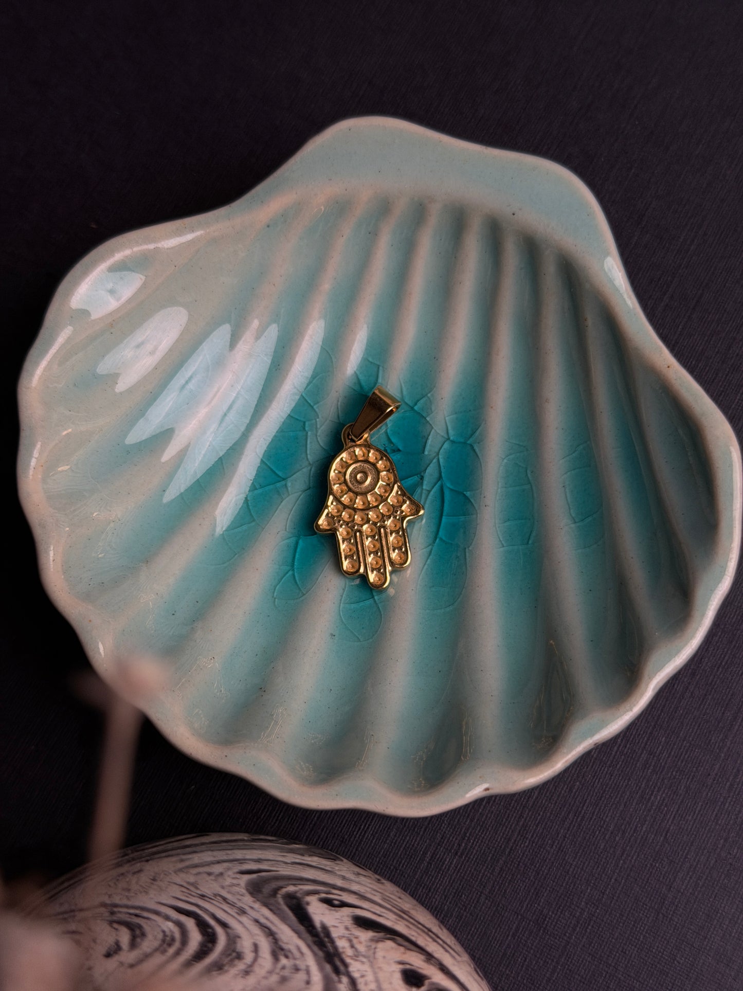 Dotted Hamsa Pendant