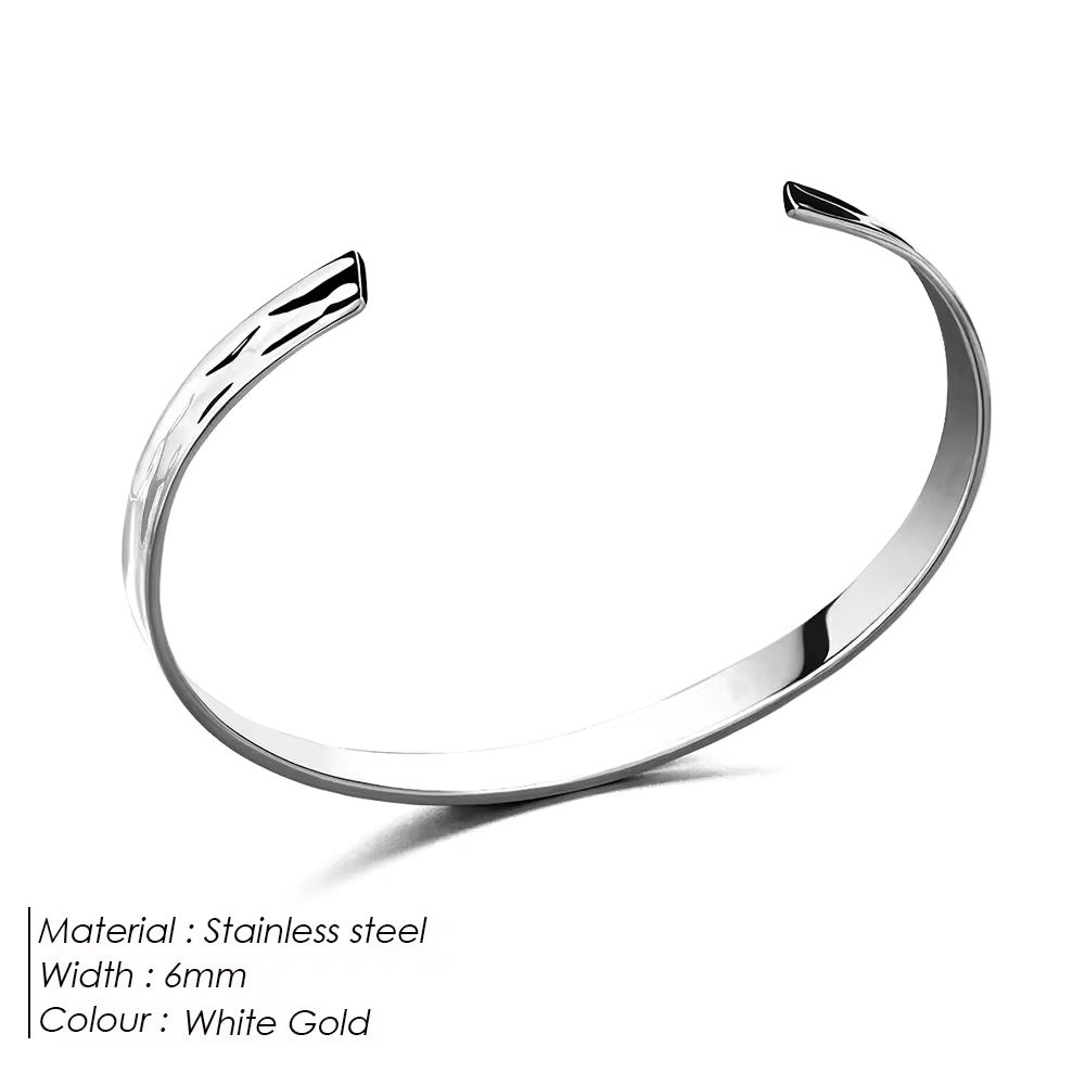 stainless steel bracelet uneven kada