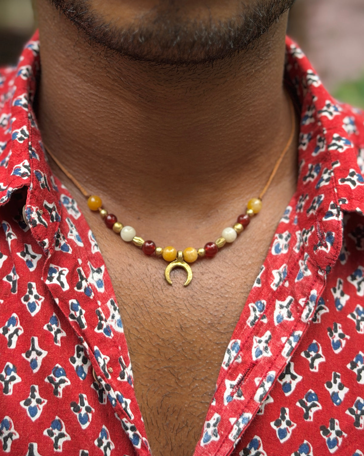 Natural Stone Minimal Moon Choker