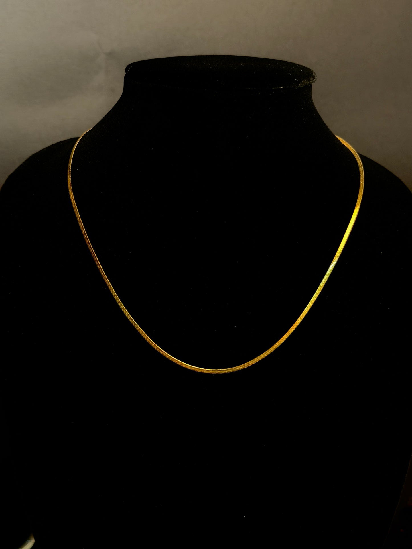 Snake stainless steel 18k gold plated chain 45 cm x 2mm