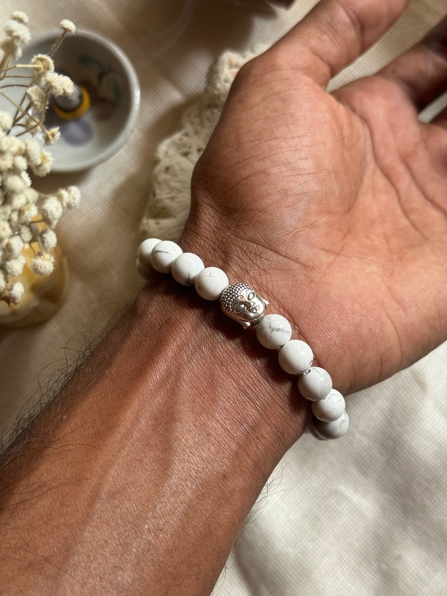 Howlite natural stone bracelet