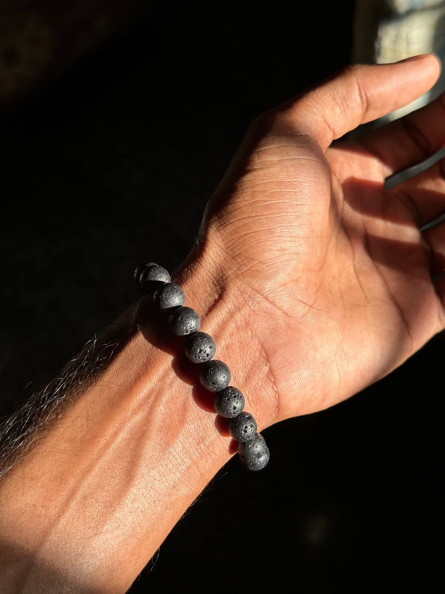 7 chakra lava natural stone bracelet