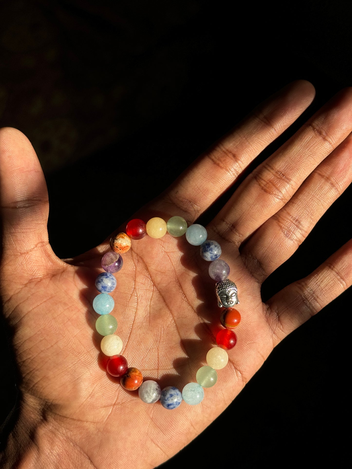 7 chakra natural stone bracelet