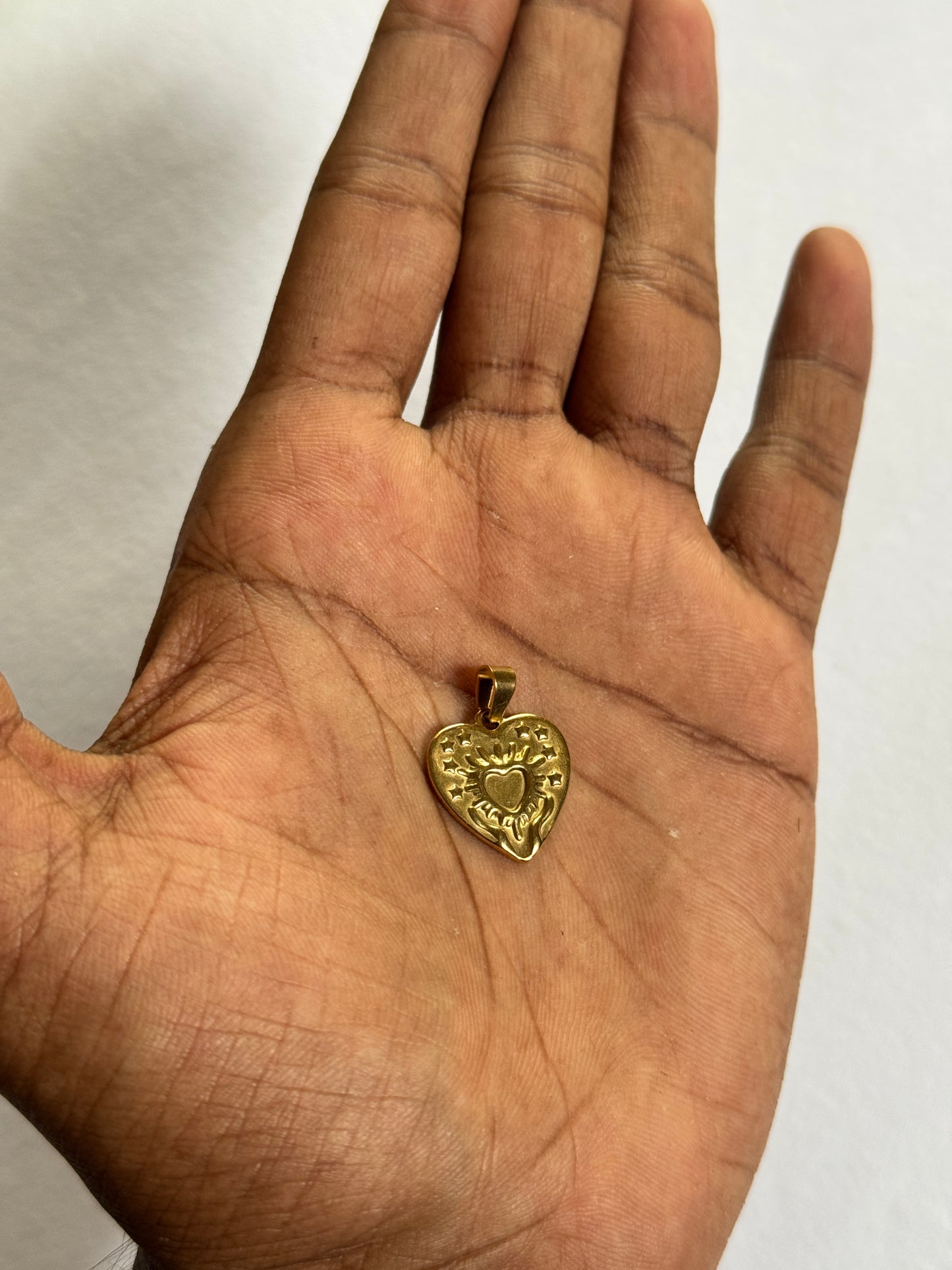 love pendant 18k gold plated stainless steel
