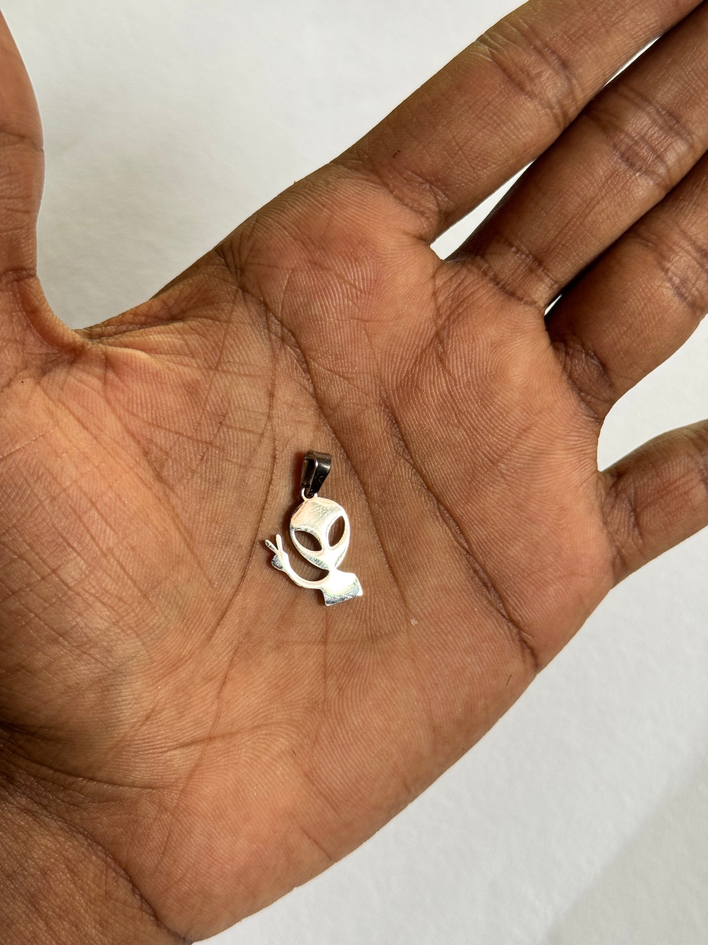 Alien stainless steel pendant with hook