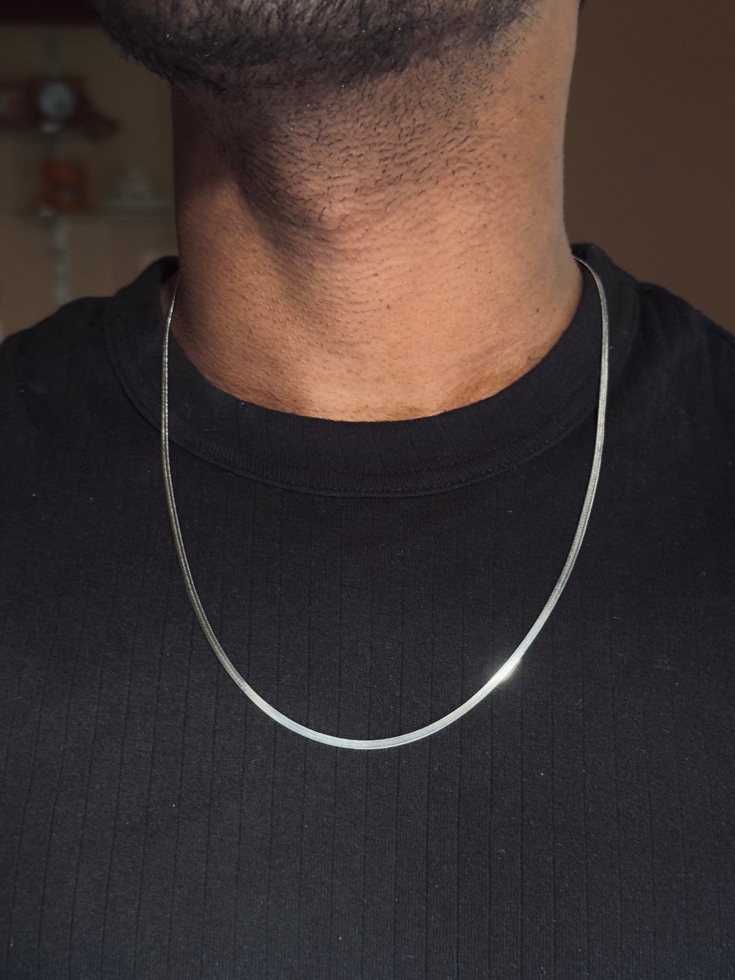 Snake stainless steel silver chain 55 cm x 2mm