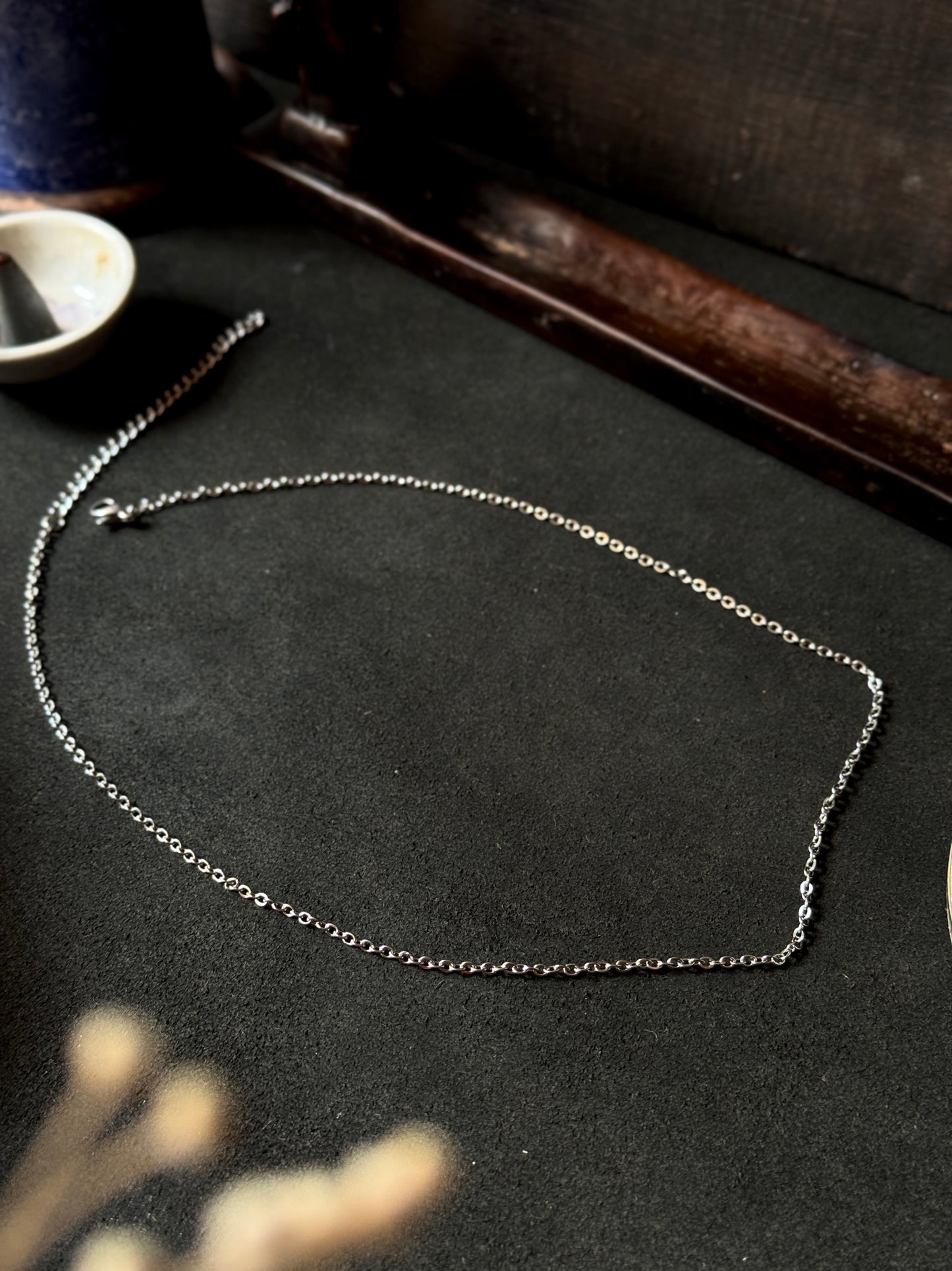 Cable stainless steel silver chain 45+7.5 cm x 2mm