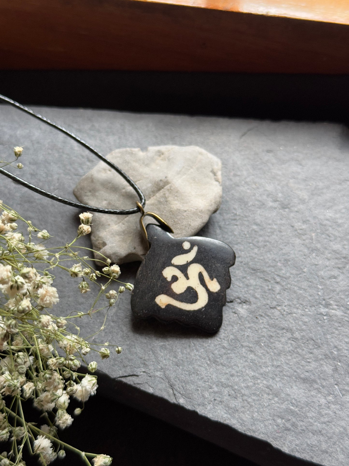 Aum bone necklace clearance sale piece