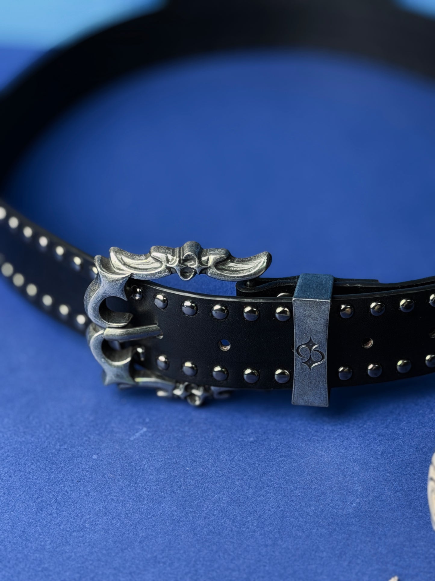 Midnight Rider Studded Premium Leather Belt – Black