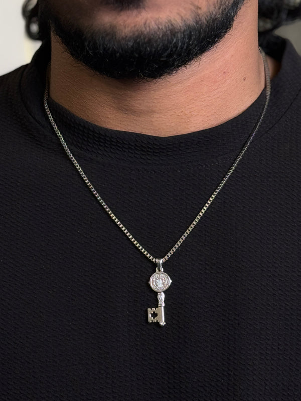 Key stainless steel necklace