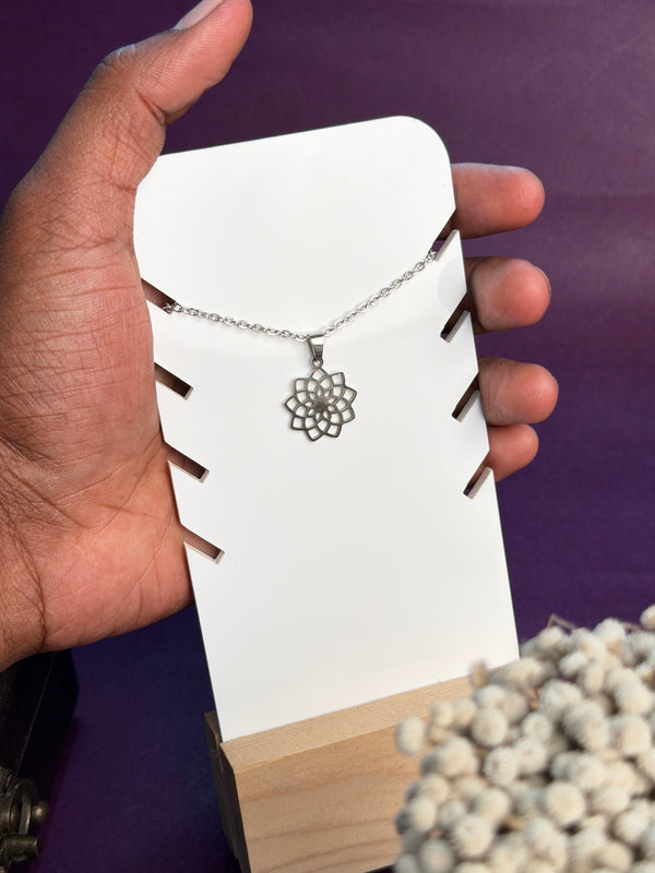 The Crown Chakra stainless steel silver necklace