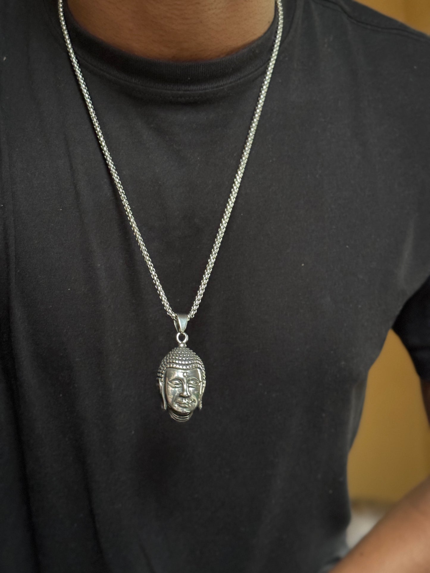 Buddha stainless steel necklace