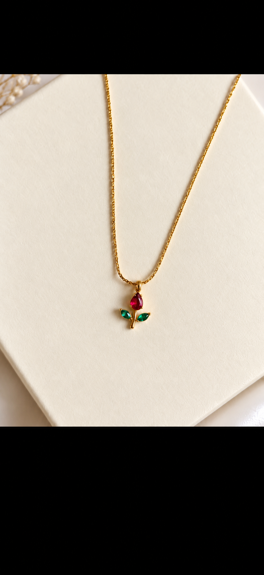 Tulip 18K Gold plated necklace