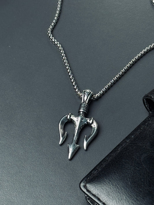 Trishul Stainless Steel necklace
