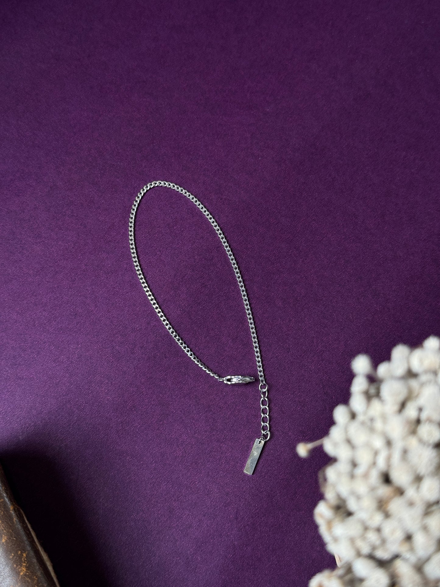Minimal stainless steel cable  bracelet
