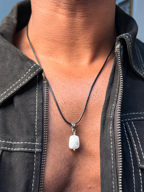 Moonstone natural stone necklace