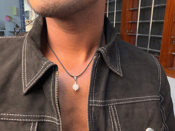 Moonstone natural stone necklace