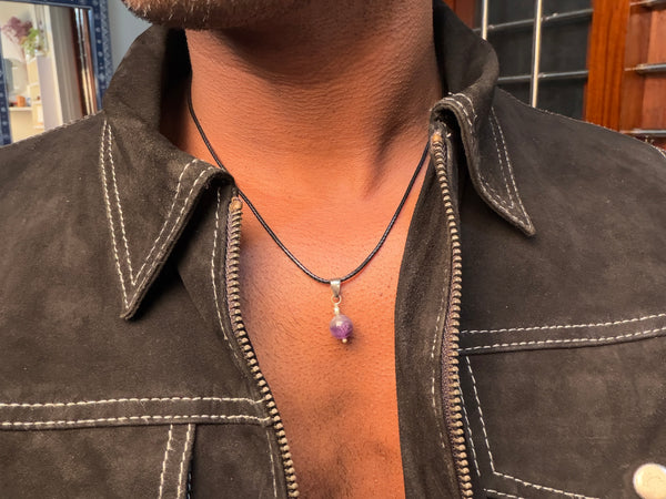 Amethyst natural stone necklace