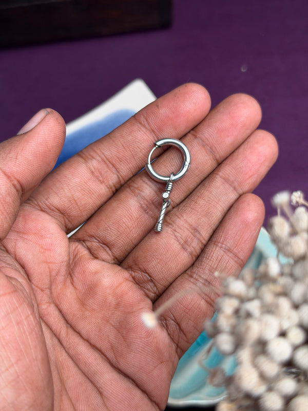 Cross hanging earring