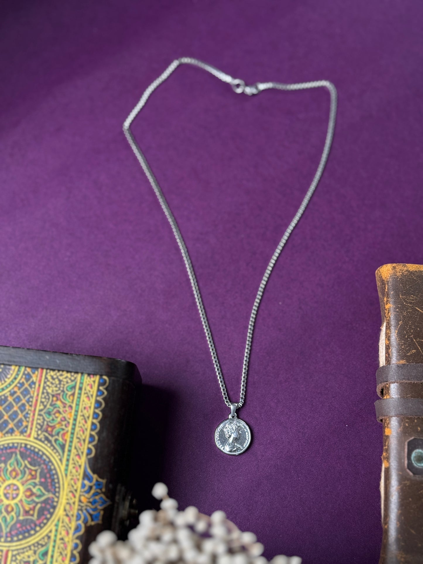 Dos peso’s stainless steel necklace