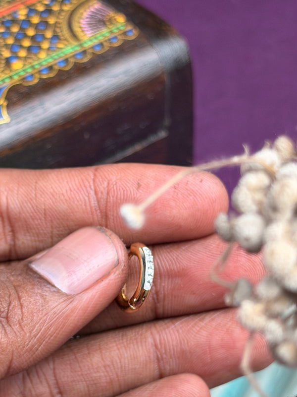 Crystal Edge Hoop