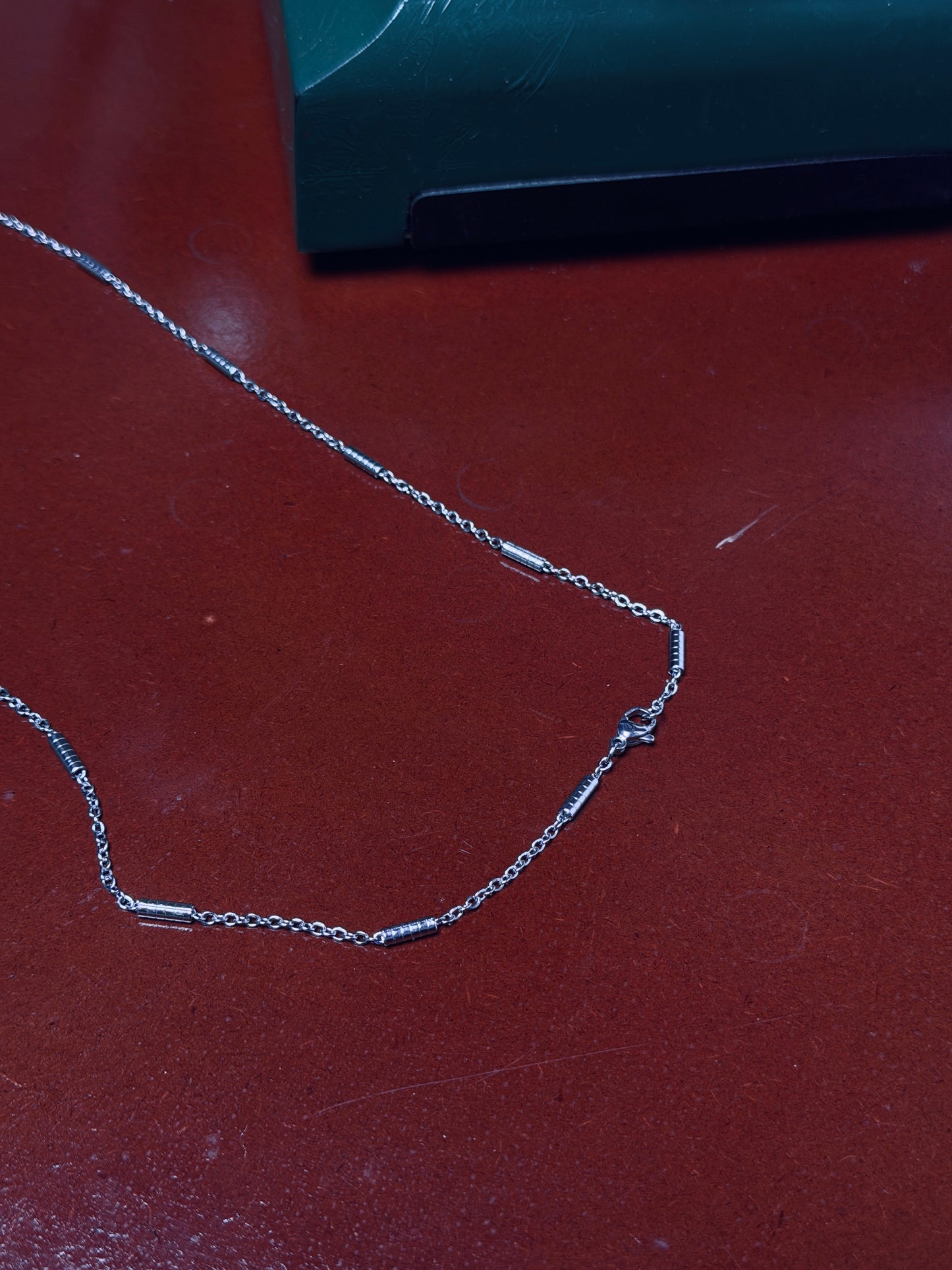 Mixed pattern  stainless steel silver  chain 55 cm