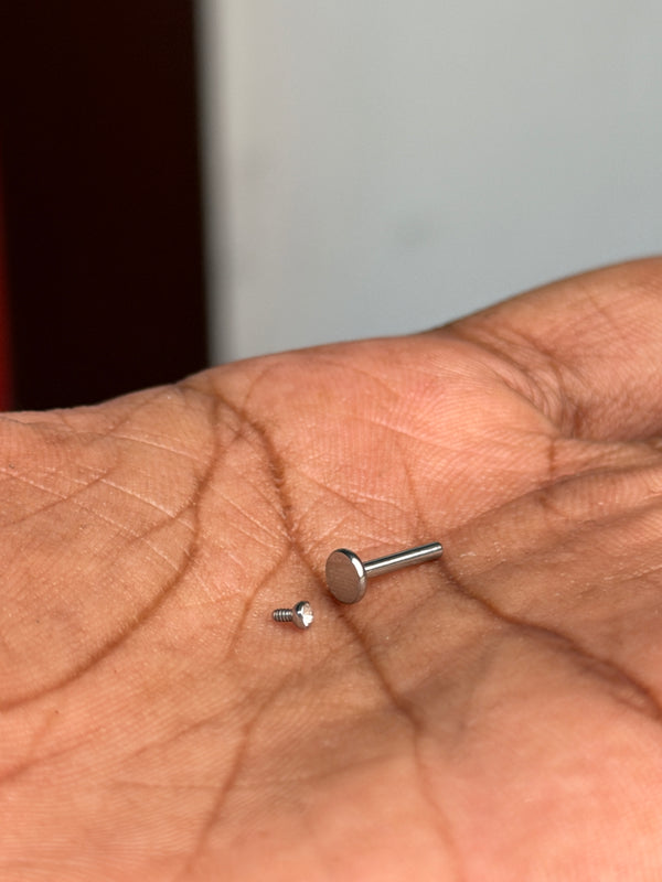 White Stone Mini Stud nose pin / earring
