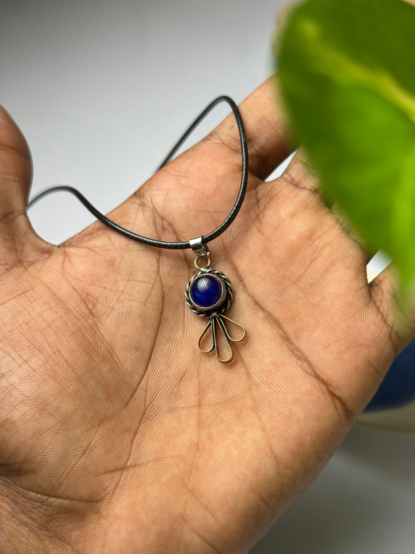 Blue stone necklace