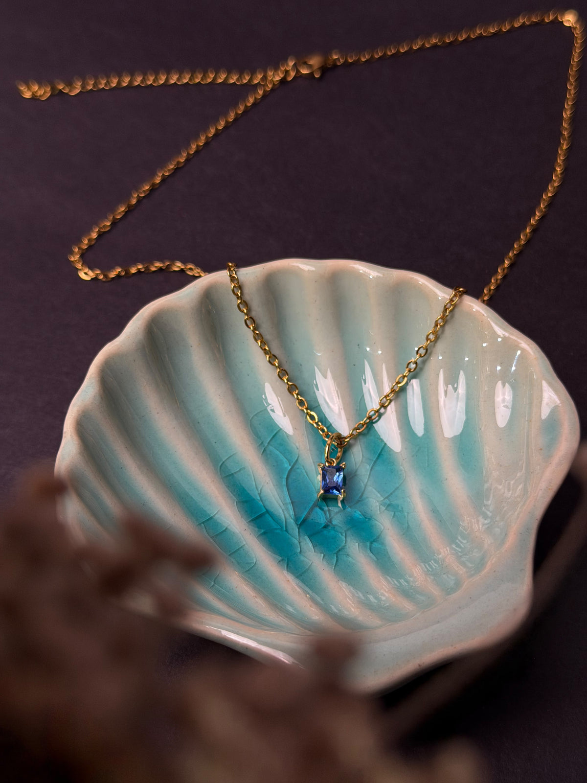 Birthstone 18k Gold-plated Stainless steel necklace
