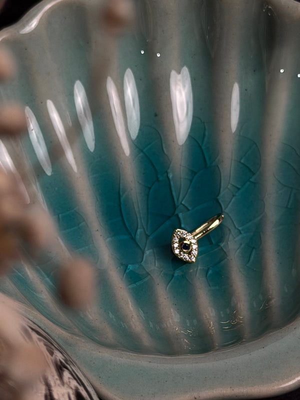 Evil eye Nose pin / earring - Gold