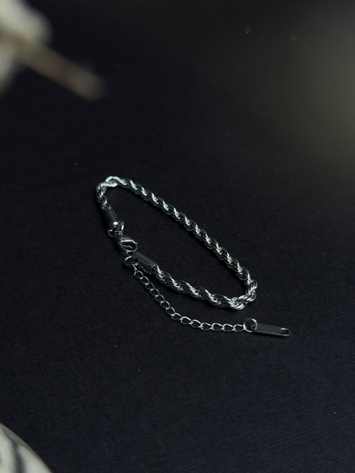 Stainless steel twisted rope type adjustable bracelet