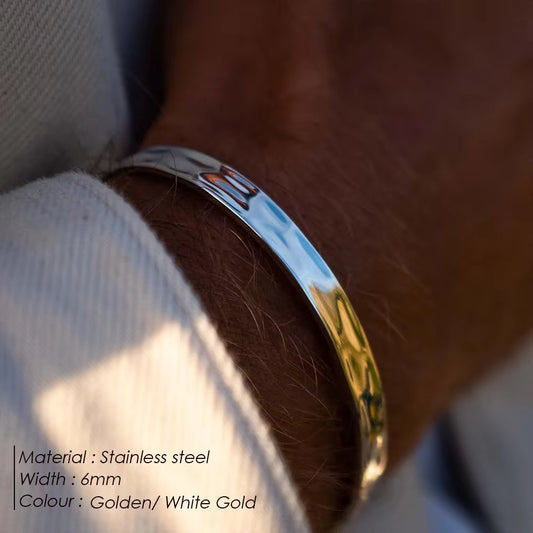 stainless steel bracelet uneven kada