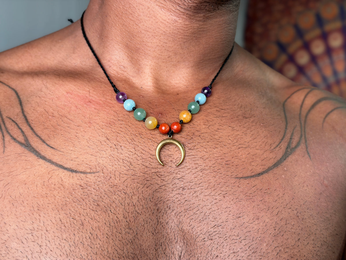 Natural Stone Moon Choker