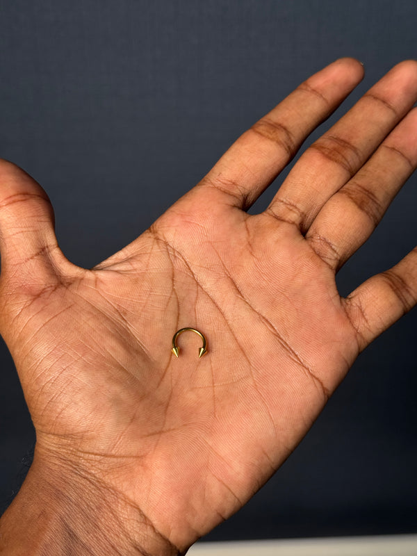 Twin Spike Hoop Golden