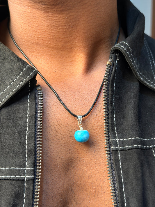 Turquoise natural stone necklace
