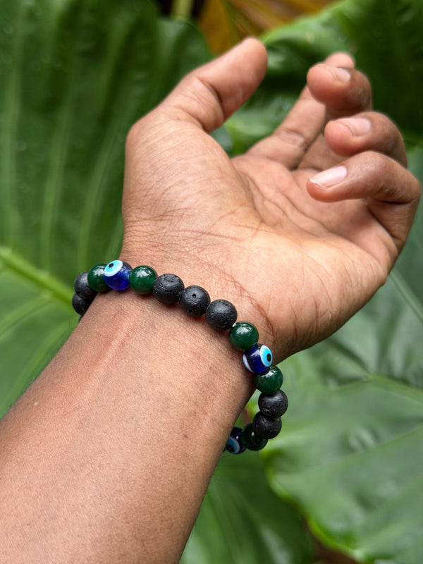 Handmade Turquoise & Clear Quartz Bracelet