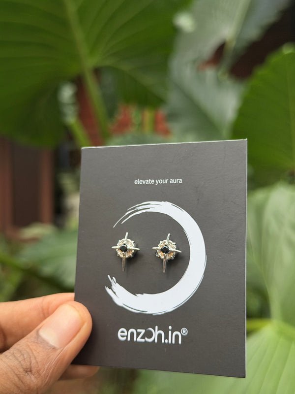 Star magnetic studs black stone