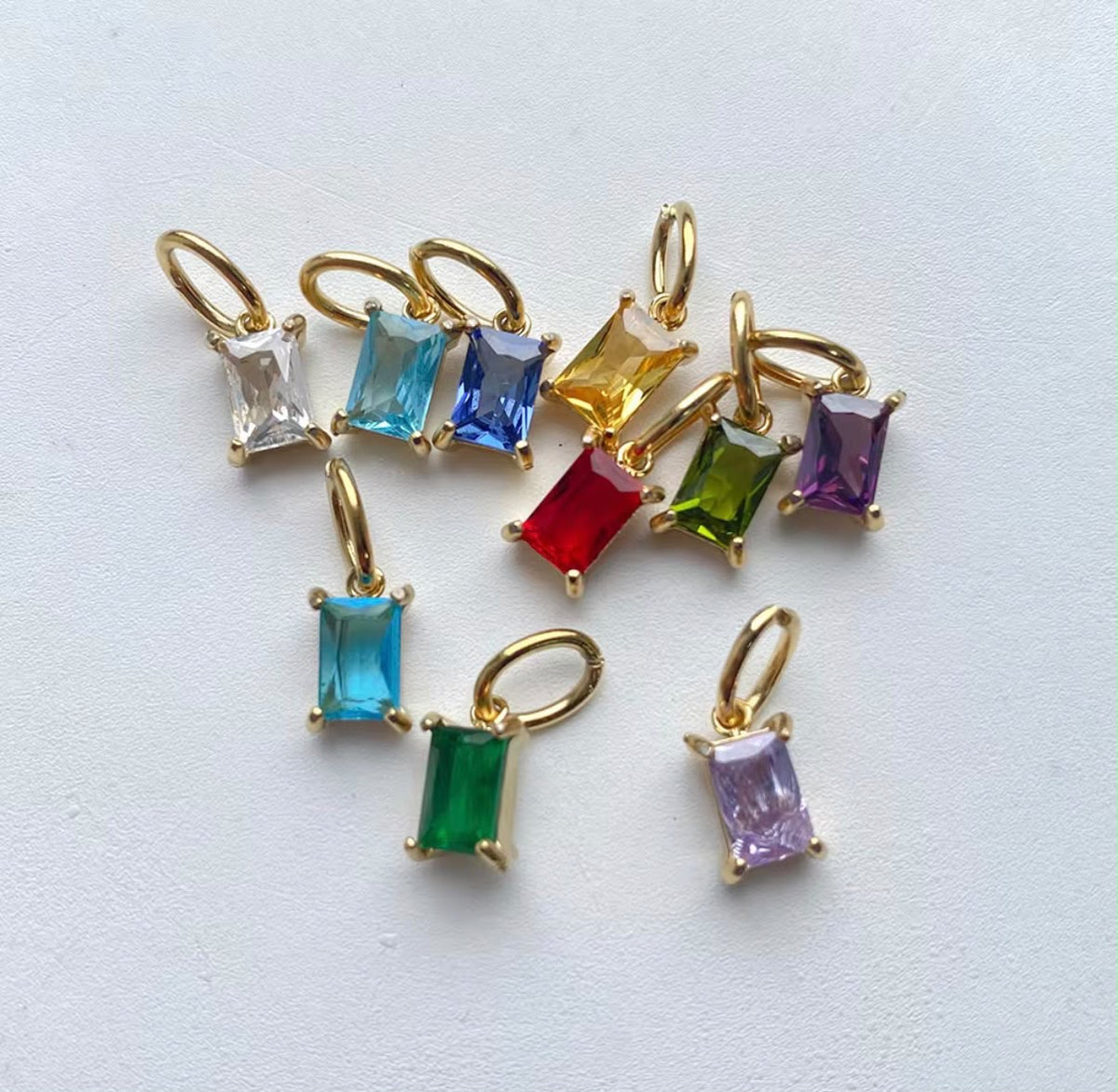 Birthstone 18k Gold-plated Stainless steel necklace