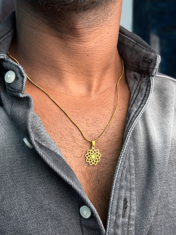 The Crown Chakra 18k gold plated stainless steel chain