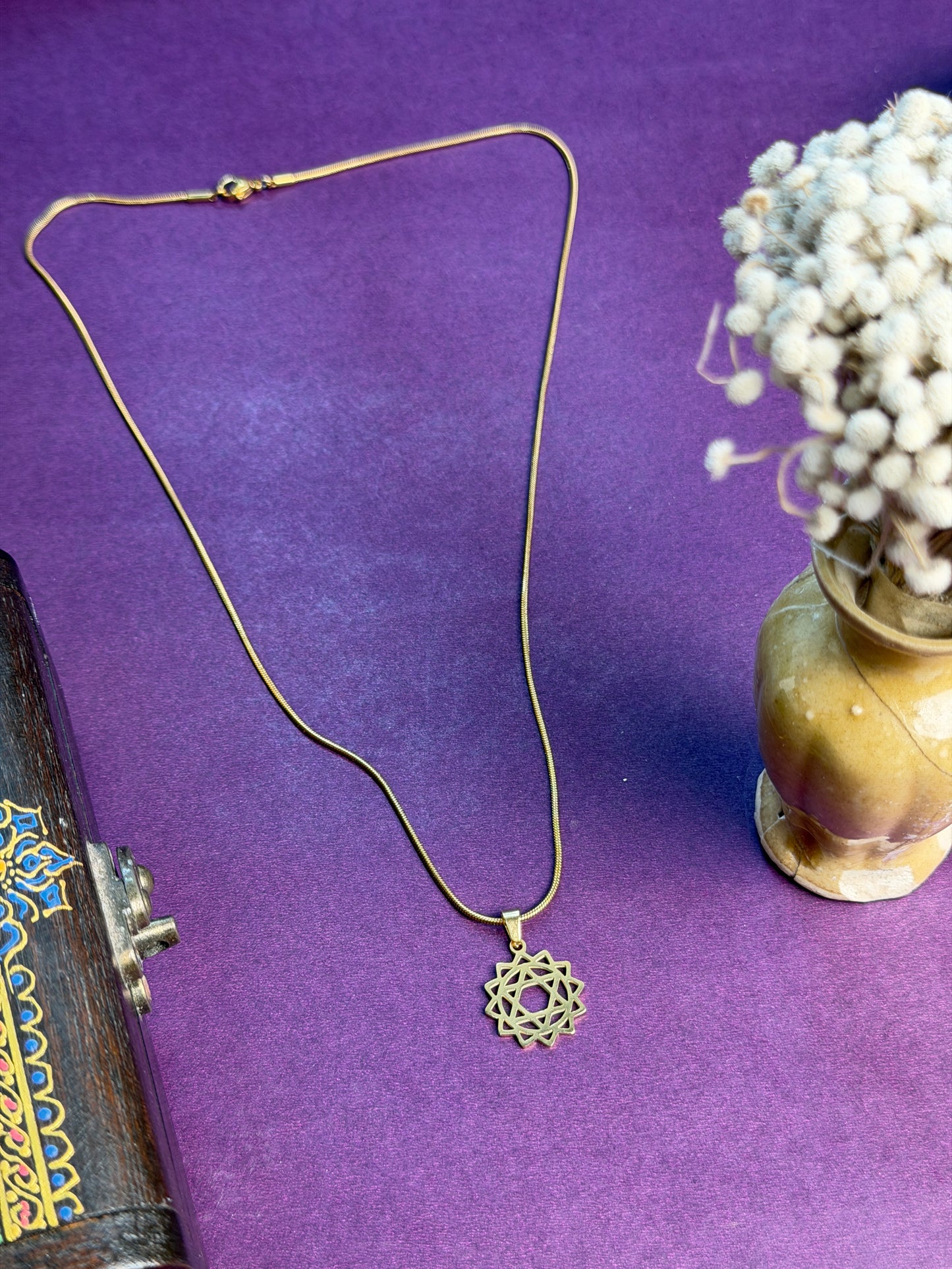 The Heart Chakra 18k gold plated stainless steel necklace