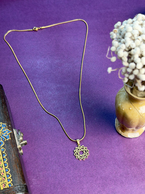 The Heart Chakra 18k gold plated stainless steel necklace